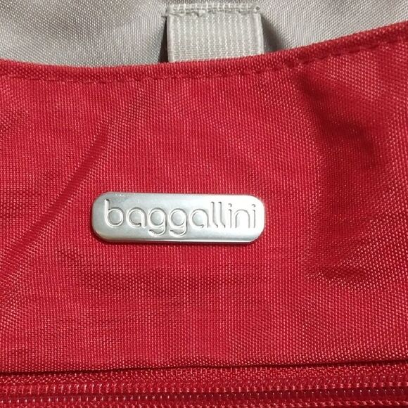 Baggallini Red Crossbody Bag with Silver Accents - Picture 2 of 5